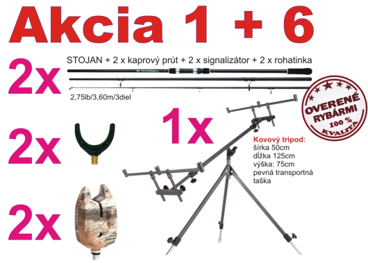 Najobbenej set na lov kapra 1 + 6 na sklade