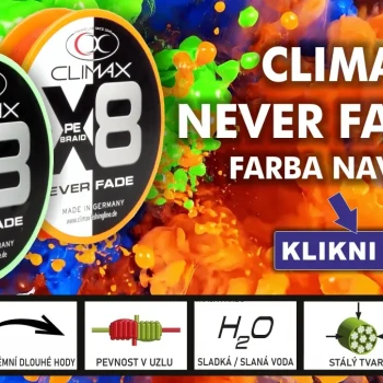 Climax X8 Neverfade: Revolučná 8-pramenná šnúra, ktorá nevybledne Climax X8 Neverfade: Revolučná 8-pramenná šnúra, ktorá nevybledne