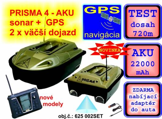 Nikdy bez avy: Zavacia loka PRISMA4 +sonar +GPS + 22 000mAh akumul.